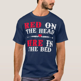 Camiseta Vermelho Vermelho Na Cabeça Incêndio Nas Mulheres