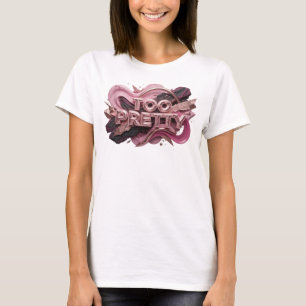 Camiseta Vermelho Vibrante TOO PRETTY Arte Vestível