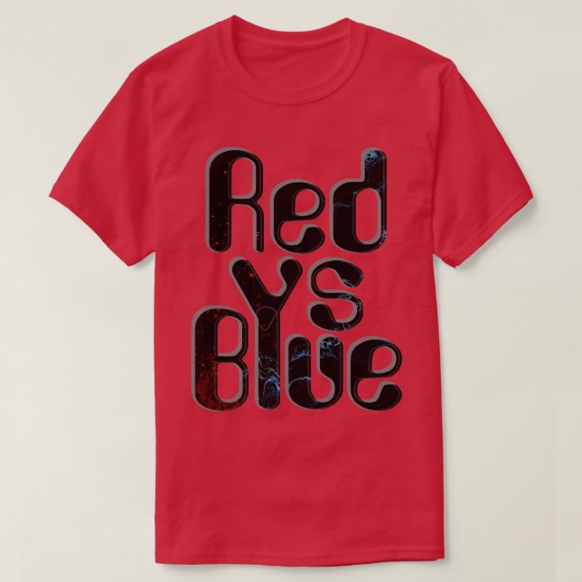 Camiseta Vermelho vs Azul 1 (Frente do Design)