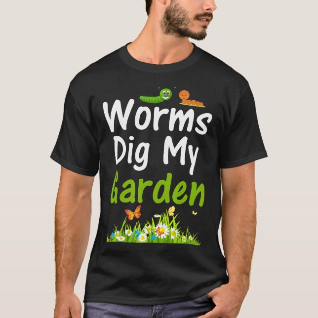 Camiseta Vermes Cavam Meu Jardim (Frente)