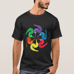 Camiseta Vermes De felpudo Em Uma Cadeia