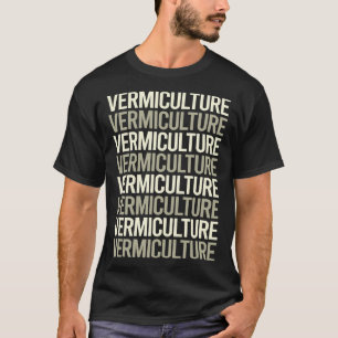 Camiseta Vermicocultura Vermicompost em Texto Branco