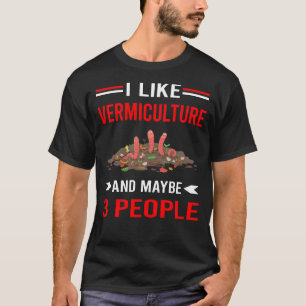 Camiseta Vermicultura de 3 Pessoas Vermicomposto Vermelho