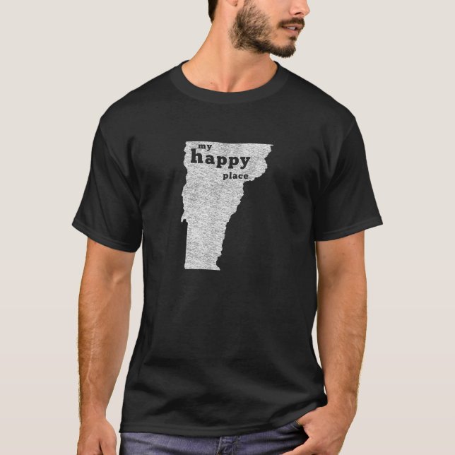 Camiseta Vermont Afastou Lugar Feliz (Frente)