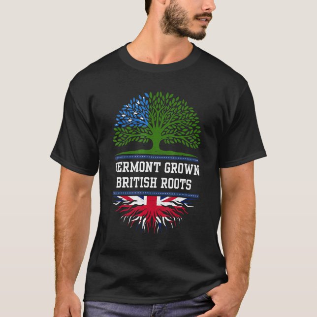 Camiseta Vermont Cresceu Com O Reino Unido (Frente)