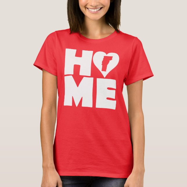 Camiseta Vermont Home Heart State Tees (Frente)