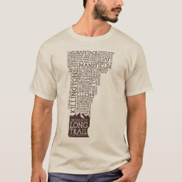 Camiseta Vermont Long Trail (Logotipo Marrom)