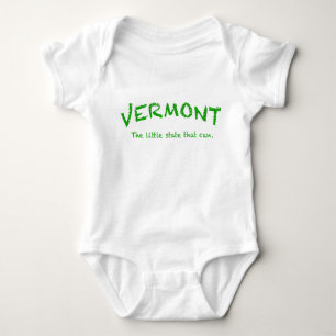 Camiseta Vermont pode Creeper infantil, branco