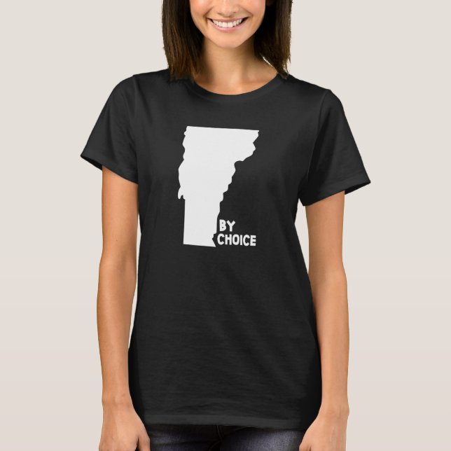 Camiseta Vermont Por Escolha O Mapa Do Estado Americano (Frente)