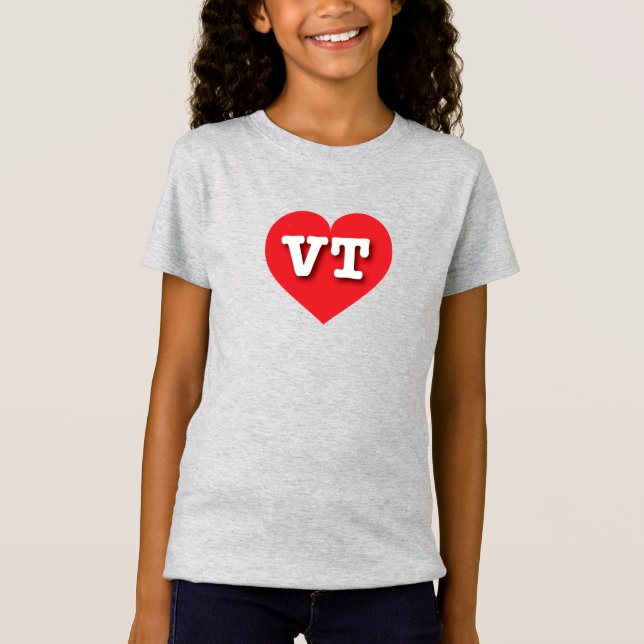 Camiseta Vermont Red Heart - Eu amo a TV (Frente)