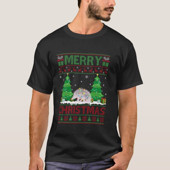 Camiseta Verniz De Natal Feio Echidna Ugly (Frente)