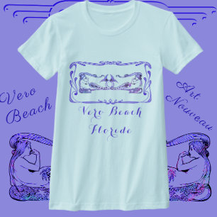 Camiseta Vero Beach Bonito Art Deco Mermaids
