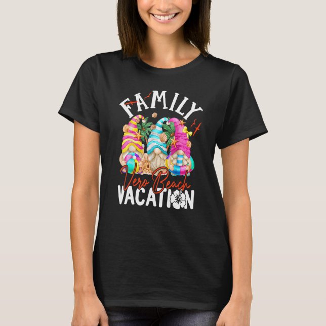 Camiseta Vero Beach Flórida Gnomo Matching Summer Vacching (Frente)
