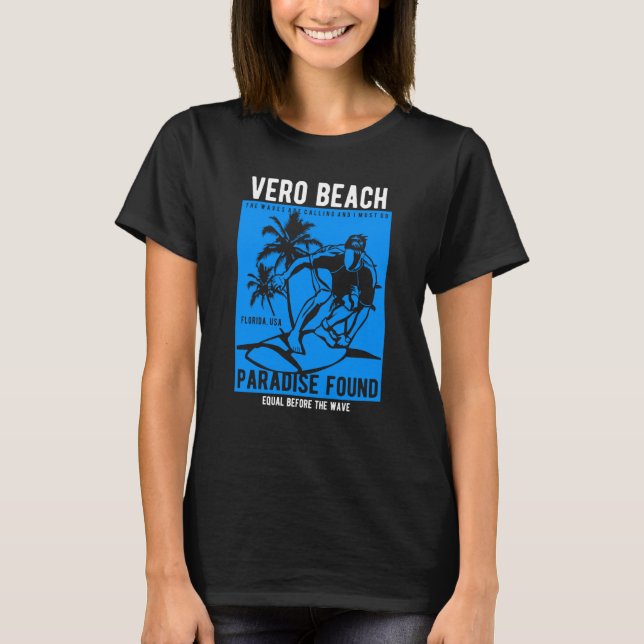 Camiseta Vero Beach Florida Retro Style Souvenir  10 (Frente)