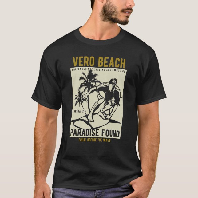 Camiseta Vero Beach Florida Retro Style Souvenir  11 (Frente)