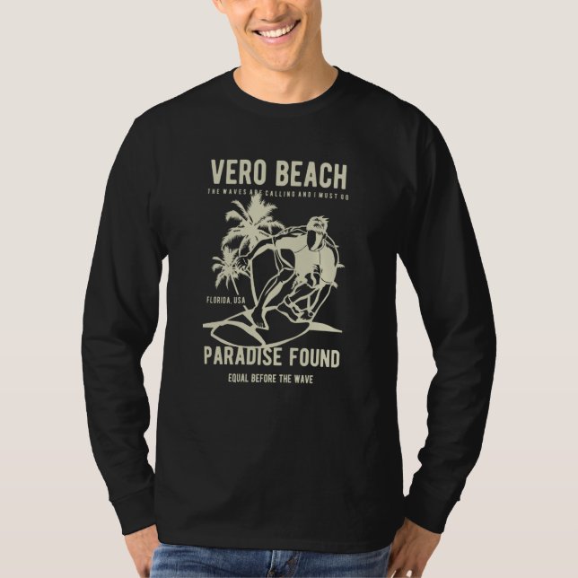 Camiseta Vero Beach Florida Retro Style Souvenir  6 (Frente)
