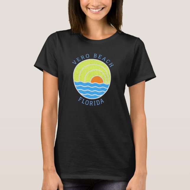Camiseta Vero Beach Retro Sunset (Frente)