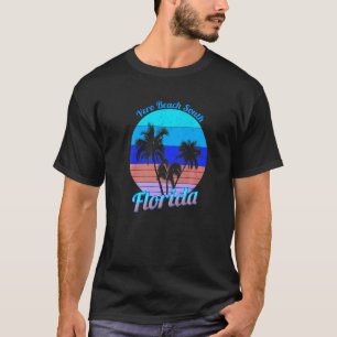 Camiseta Vero Beach South Florida Retro Tropical Palm Trees