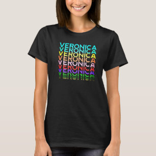 Camiseta Veronica Name Personalizado Women Girl Retro Vinta
