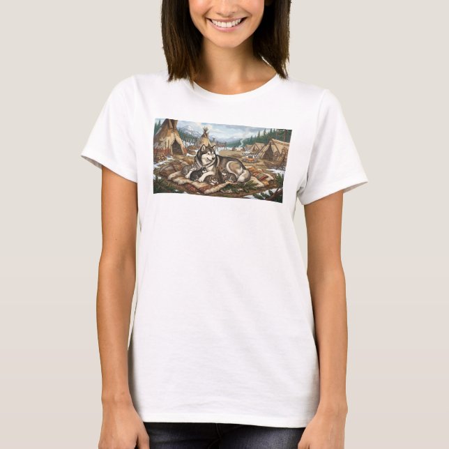 Camiseta Versão 1 da Mãe Malamute (Frente)