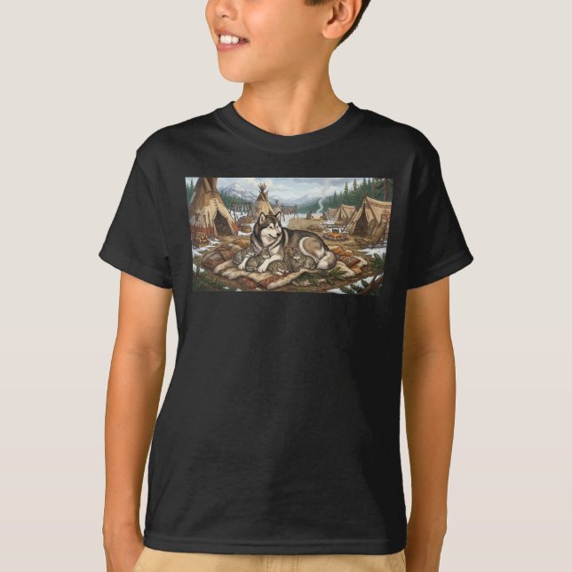Camiseta Versão 2 da Mãe Malamute   (Frente)