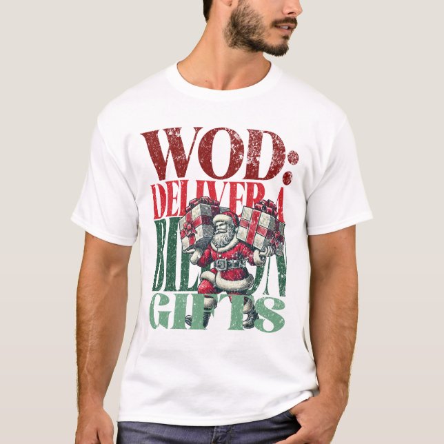 Camiseta Versão de Natal divertida da WOD dos Termos de Mal (Frente)
