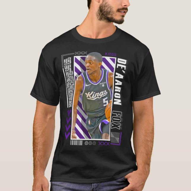 Camiseta Versão de Papel De'Aaron Fox (Frente)