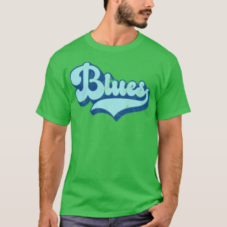 Camiseta Versão de Texto Claro em BLUES