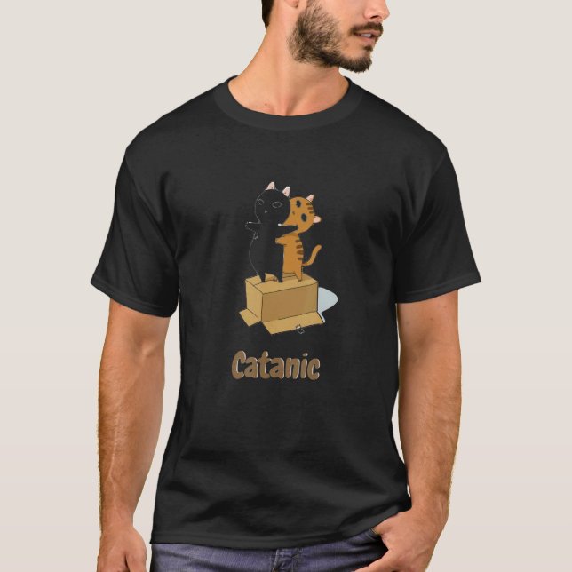 Camiseta Versão do gato da catânica Titanic (Frente)