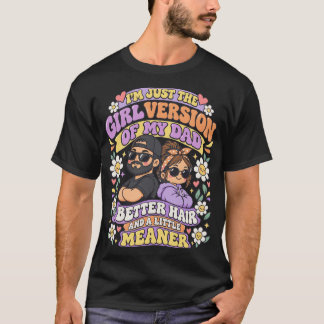 Camiseta Versão Fofa Chibi Menina Do Meu Pai Com Cabelo Mel