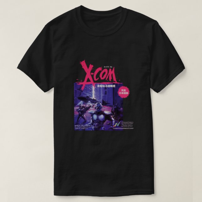 Camiseta Versão Japonesa da Defesa OFO XCOM  (Frente do Design)