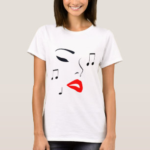 Camiseta Versão Maior do Posicionamento de Música Feminin