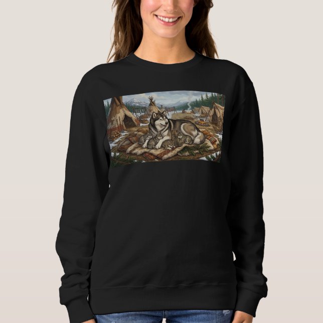 Camiseta Versão Malamute Mãe 2 (Frente)