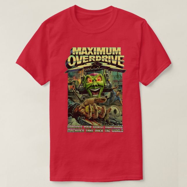 Camiseta Versão Máxima do Horror Clássico de Overdrive (Frente do Design)