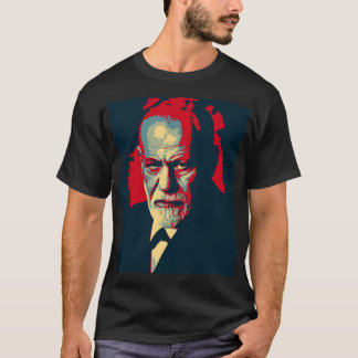 Camiseta Versão Pop Art de um retrato clássico de Freud
