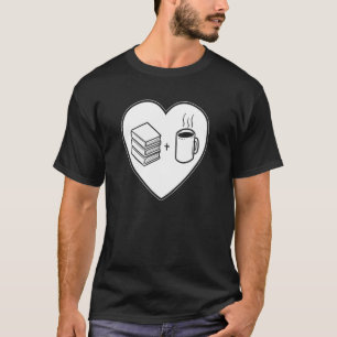 Camiseta Versão White Ink Do Book And Coffee Love