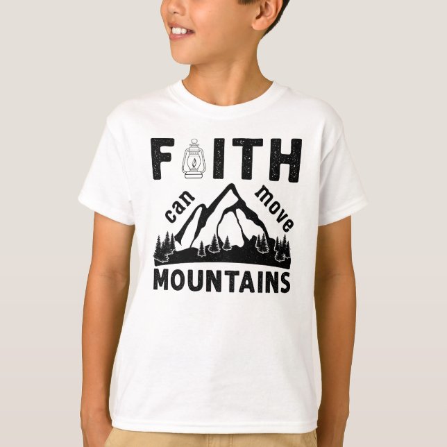 Camiseta Versículo Bíblico A Fé Move Montanhas (Frente)