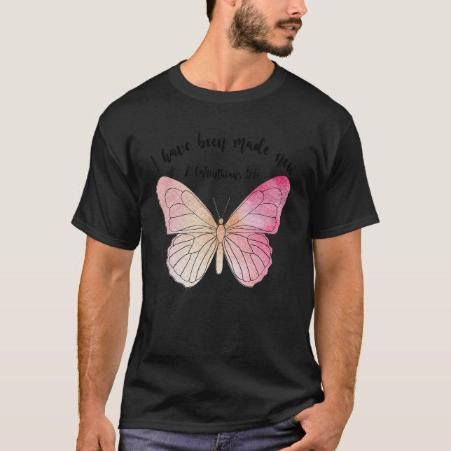 Camiseta Versículo Bíblico Borboleta Cristão Cristã Católic (Frente)