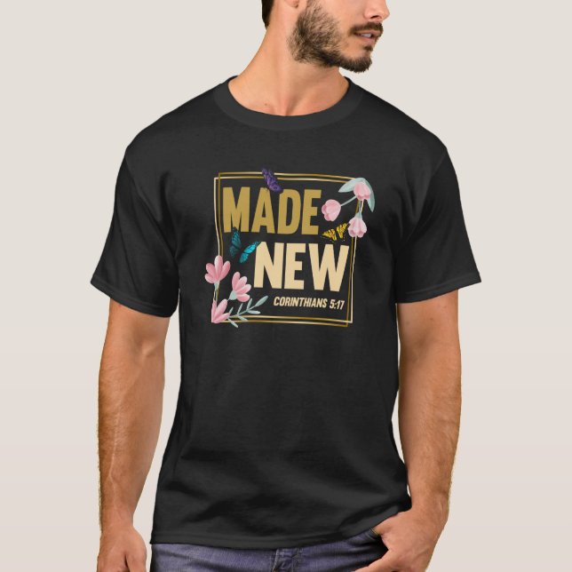 Camiseta Versículo Bíblico Cristão Coríntios 517 Flor Butte (Frente)