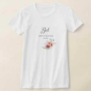 Camiseta Versículo Bíblico Floral