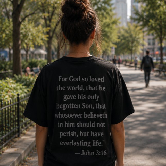 Camiseta Versículo Bíblico João 3:16 | Fé Cristã  (Criador carregado)