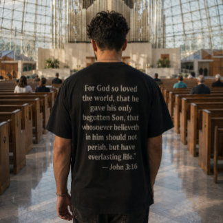 Camiseta Versículo Bíblico João 3:16 | Fé Cristã
