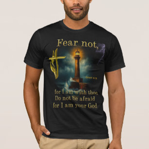 Camiseta Versículo Bíblico Não temas, pois estou contigo