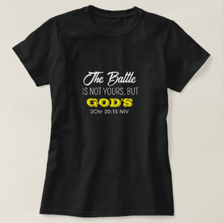 Camiseta Versículo Bíblico Preto e Amarelo Fofo Fé Cristã
