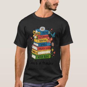Camiseta Versículo Bíblico Professora Cristã Equipe Ensino