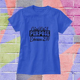 Camiseta Versículo Bíblico ''Propósito'' Tipografia Persona