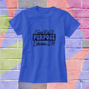 Camiseta Versículo Bíblico ''Propósito'' Tipografia Persona