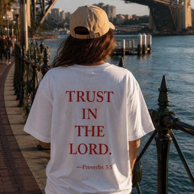 Camiseta Versículo Bíblico Provérbios 3:5 (Criador carregado)