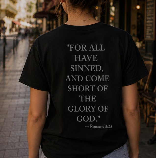 Camiseta Versículo Bíblico Romanos 3:23 (Criador carregado)