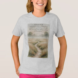 Camiseta Versículo Bíblico Romanos 8:28 para Menin